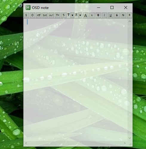 OSD note免费版半透明文本编辑器下载 v1.1绿色版