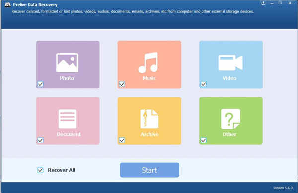 Erelive Data Recoveryƽ(ļʧһع) v6.6.0.0ɫ