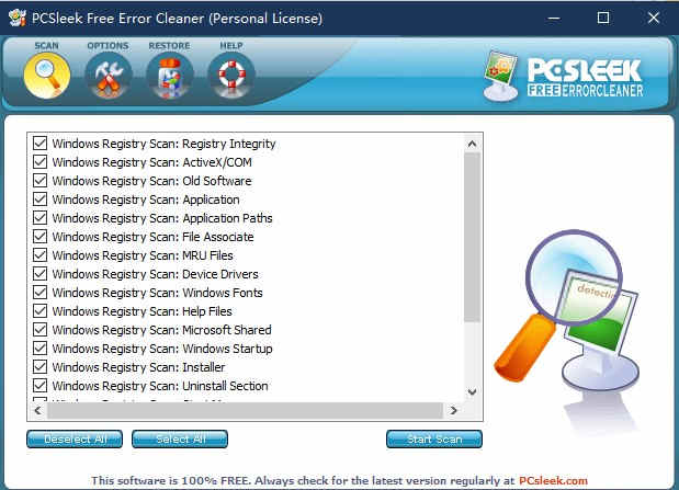 PCSleek Error Cleanerע޸ v3.1.0ɫƽ