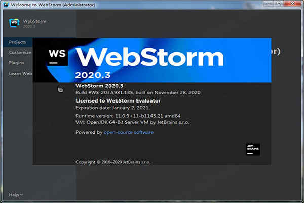 webstorm 2020.3破解版