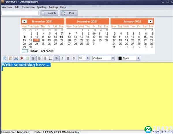 VovSoft Desktop DiaryѰ v1.1ɫ