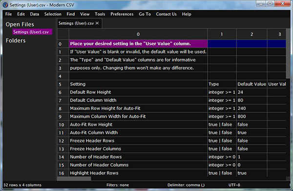 Modern CSVƽCSVļ༭ v1.0ɫ