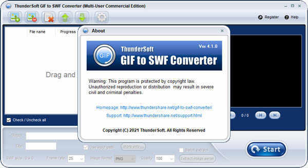 ThunderSoft GIF to SWF Converterƽgifתswfת v4.2.0ɫ